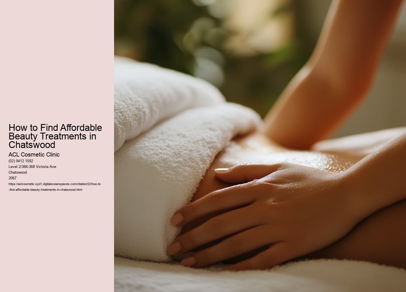 How to Find Affordable Beauty Treatments in Chatswood
